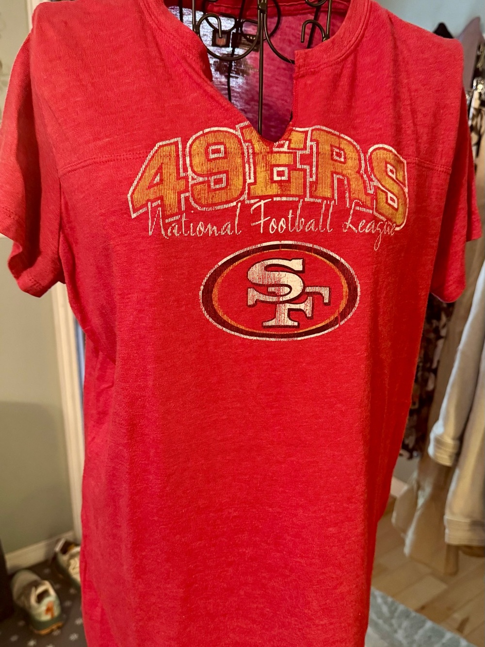 NFL San Francisco 49ers Red Graphic Tee with Team Logo